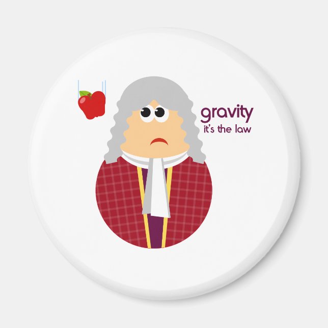 Funny Isaac Newton Magnet (Vorne)