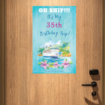 Funny Island Beach Birthday Cruise Ship Door Magnetisches Trockenlöschblatt<br><div class="desc">Das Tropical Cruise Ship Banner ist ideal für diejenigen, die gewollt haben, ihren Geburtstag stilvoll zu feiern. Unser Banner ist mit Aquarellkunst und mit einem Kreuzfahrtschiff-Design erstellt, das sicher beeindrucken wird. Es ist der perfekte Weg, um Ihre Statoomtür zu dekorieren und so Ihre Kabine leicht zu finden. Egal ob Sie...</div>
