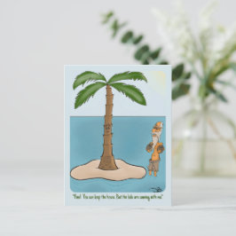 Funny Island Scheidung Postcard Postkarte