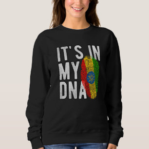 Funny ist es in meiner DNA Ethiopia-Flagge Fingerp Sweatshirt