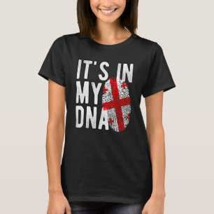 Funny ist es in meiner DNA Georgia Flag Fingerprin T-Shirt