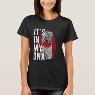 Funny ist es in meiner DNA Kanada-Flagge Fingerpri T-Shirt