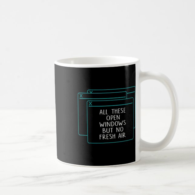 Funny It Coder all diese Open Windows ohne frische Kaffeetasse (Rechts)