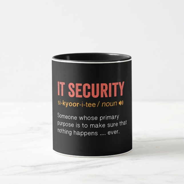 Funny IT Security Definition Tasse (Zentrum)