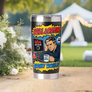 Funny IT Tech Humour loading Pop Art Thermobecher