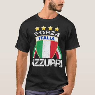Funny Italia Football Fußball Italienische Flagge  T-Shirt