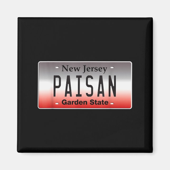 Funny Italian American Flag Paisan Nj New Jersey C Magnet (Vorne)