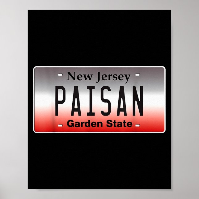 Funny Italian American Flag Paisan Nj New Jersey C Poster (Vorne)