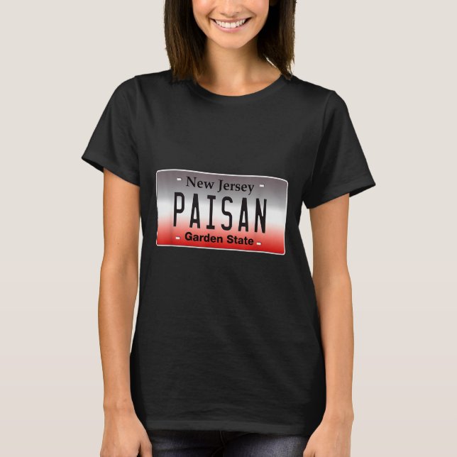 Funny Italian American Flag Paisan Nj New Jersey C T-Shirt (Vorderseite)