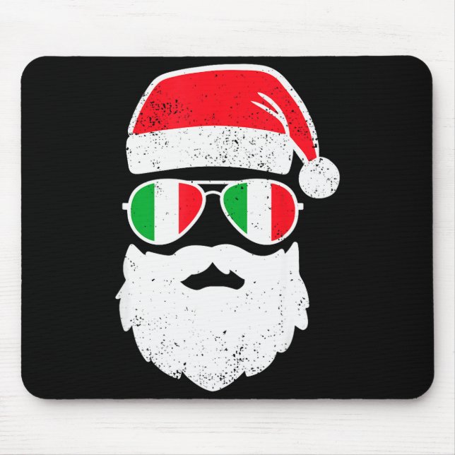 Funny Italian Christmas Pajama Funny Italian Match Mousepad (Vorne)
