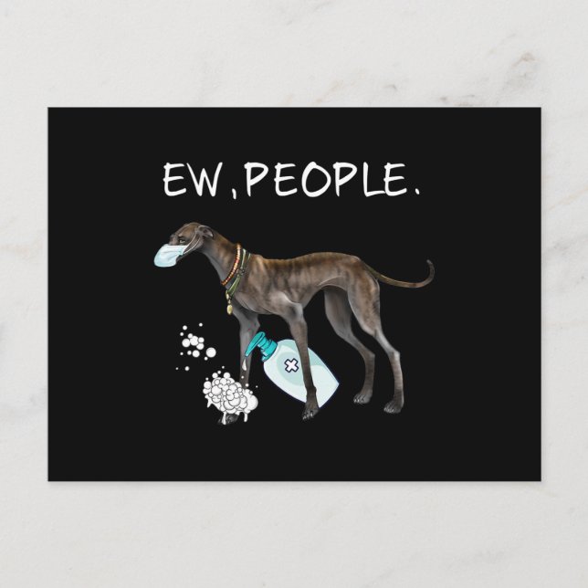 Funny Italian Greyhound Ew People Dog Lover Gesche Ankündigungspostkarte (Vorderseite)