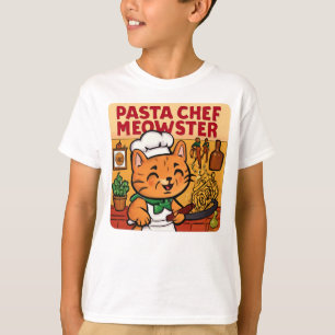 Funny Italian Koch Cat Cooking Pasta T-Shirt