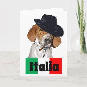 Funny Italian Mobster Charley Dog Karte