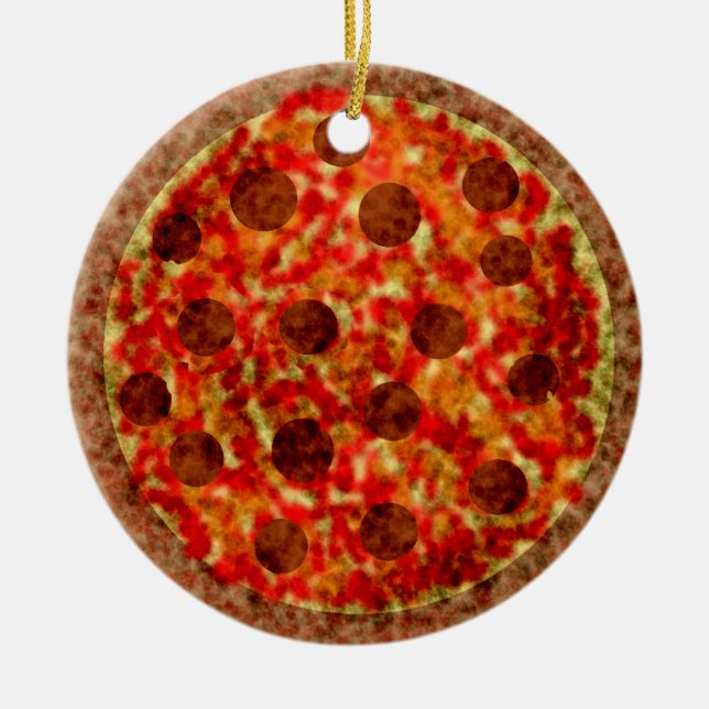 Funny Italian Pizza Christmas Ornament (Vorne)