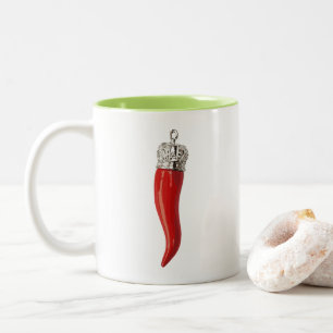 Funny Italian Red Horn Personalisiert Zweifarbige Tasse