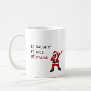 Funny Italian Santa naughty nice Kaffeetasse