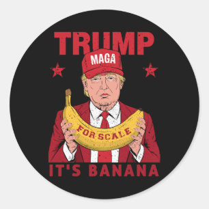 Funny It's Banana for Scales Trump Vintage Männer Runder Aufkleber