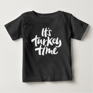 Funny It's Turkey Time Erntedank Dinner Sprichwort Baby T-shirt
