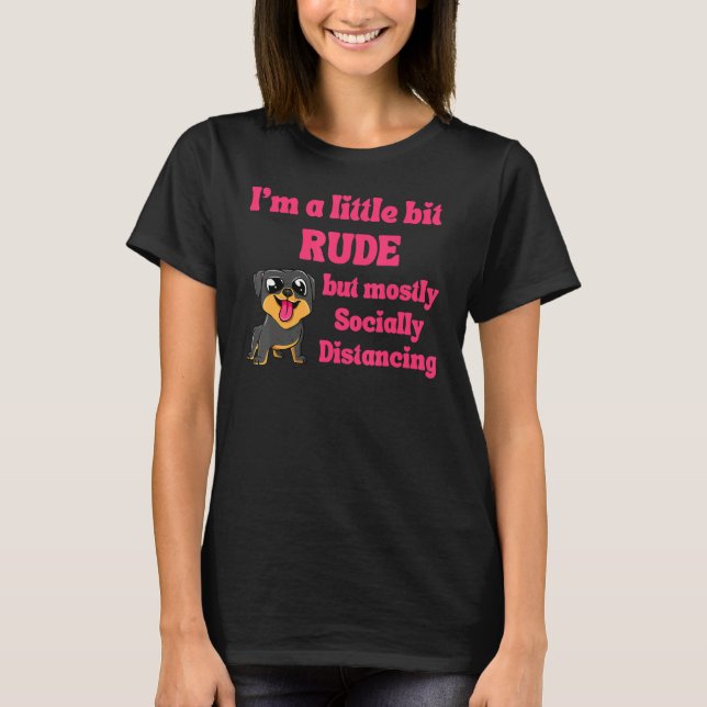 Funny Iu2019m ein bisschen rude, aber meistens soz T-Shirt (Vorderseite)
