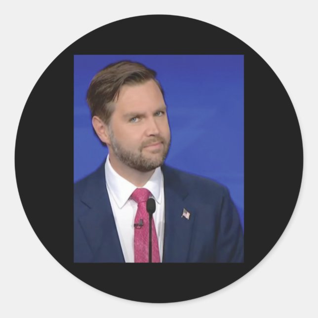 Funny J.d Vance Meme Vizepräsidentin Debatten Gesi Runder Aufkleber (Vorderseite)