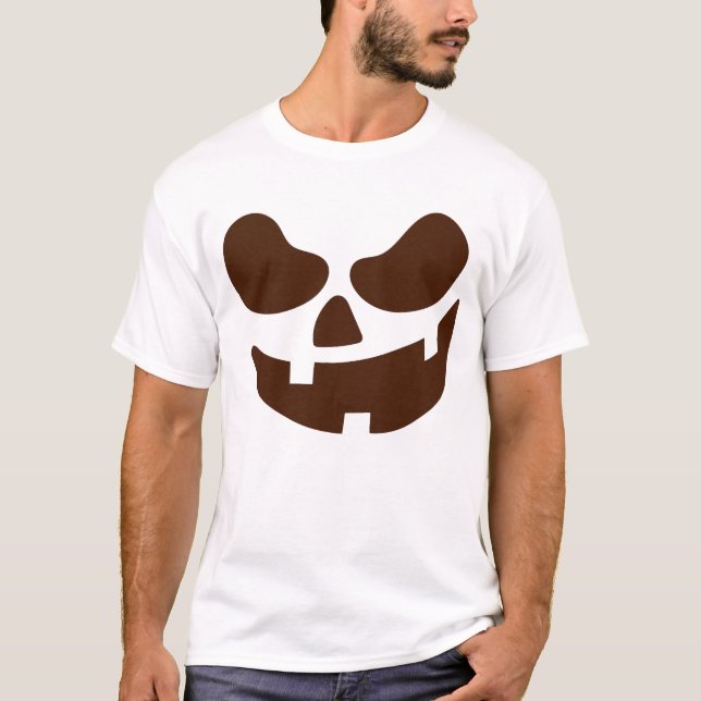 Funny Jack-o'-Lantern Face Halloween T-Shirt (Vorderseite)
