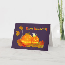 Funny Jack O'Lanterns Halloween Karte