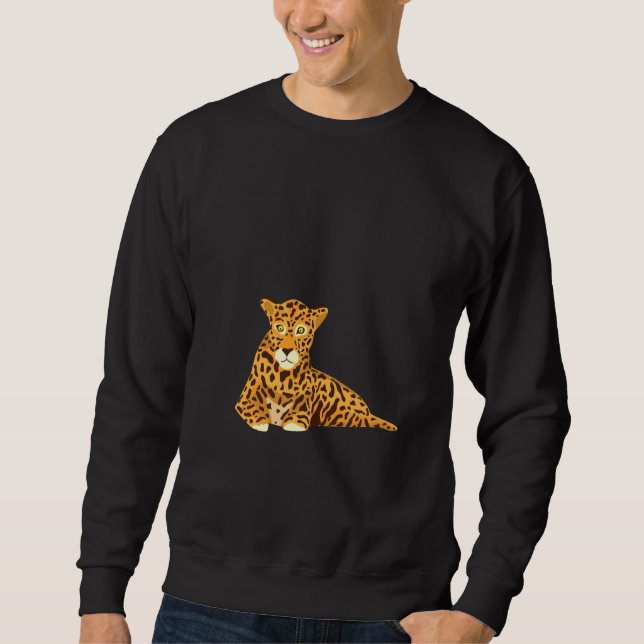 Funny Jaguar Painting Pullover (Vorderseite)