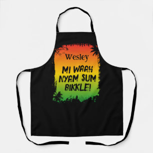 Funny Jamaican Rasta Cook und Koch Food Quote Schürze