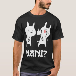 Funny Japanese Anime Closing Funny Nani Rabbit und T-Shirt