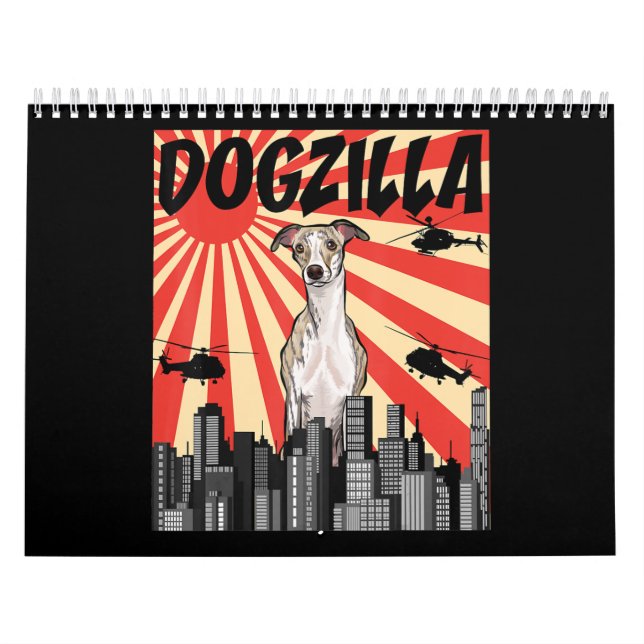 Funny Japanese Dogzilla Whippet Kalender (Titelbild)