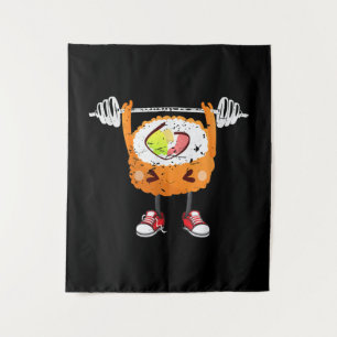Funny Japanese Food Gym Weightlift Geschenk T - Sh Wandteppich
