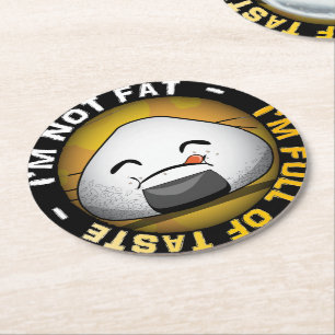 Funny japanese riceball runder pappuntersetzer