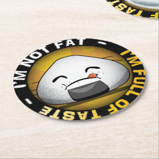 Funny japanese riceball runder pappuntersetzer