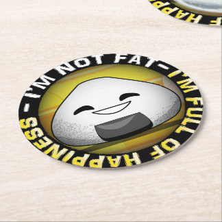 Funny japanese riceball runder pappuntersetzer