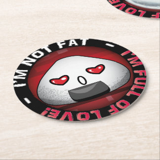 Funny japanese riceball runder pappuntersetzer