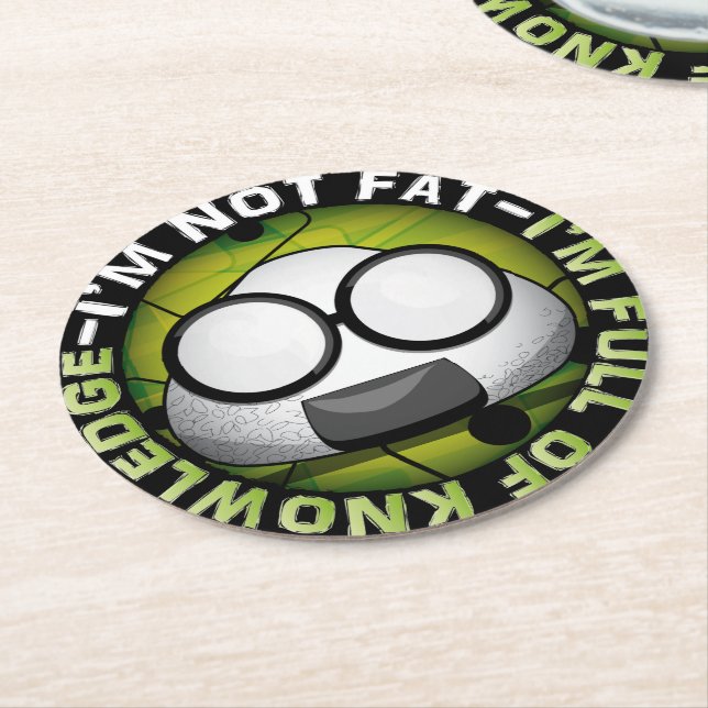 Funny japanese riceball runder pappuntersetzer (Angewinkelt)