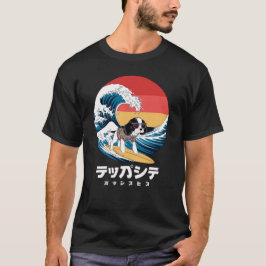 Funny Japanisch Chin Japanisch Kanagawa Wave Dog T-Shirt
