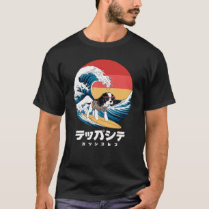 Funny Japanisch Chin Japanisch Kanagawa Wave Dog T-Shirt