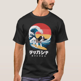 Funny Japanisch Chin Japanisch Kanagawa Wave Dog T-Shirt