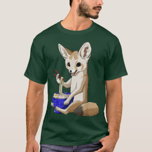 Funny Japanisch Kawaii Ramen Noodles Fennec Fo T-Shirt