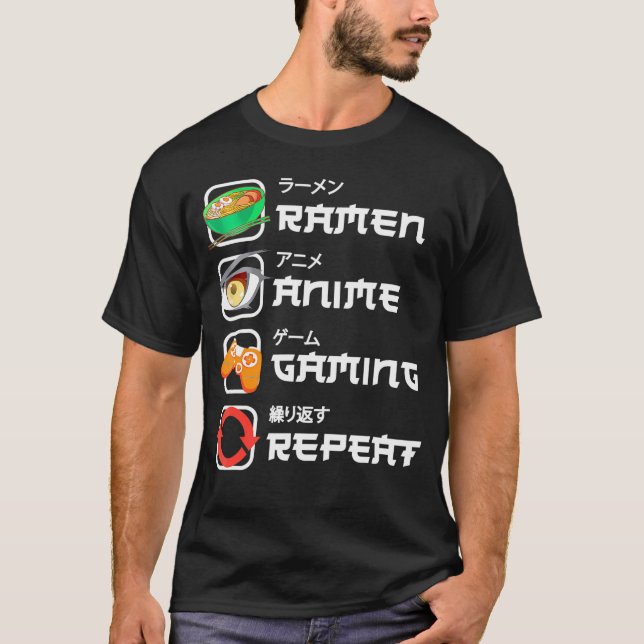Funny Japanisch Manga Anime Gaming Anime Ramen Gam T-Shirt (Vorderseite)