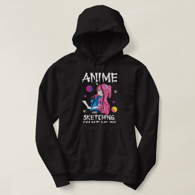 Funny japanische Manga Otaku Just a Girl Anime Ske Hoodie (Design vorne)