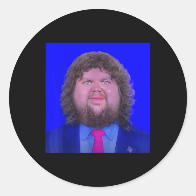 Funny Jd Vance Shirt Jd Vance Face Meme Runder Aufkleber (Vorderseite)