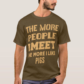 Funny je mehr ich Schweine Premium mag T-Shirt