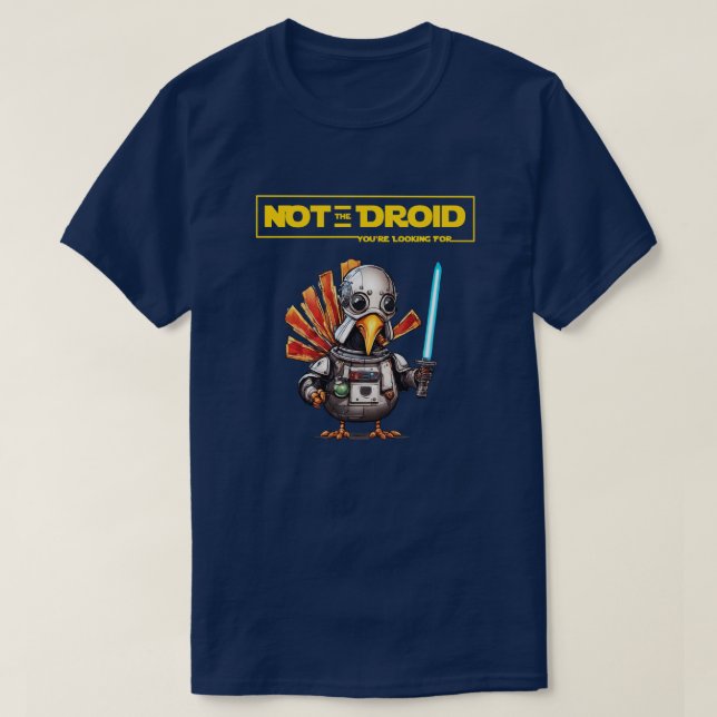 Funny Jedi Turkey Droid T-Shirt (Design vorne)