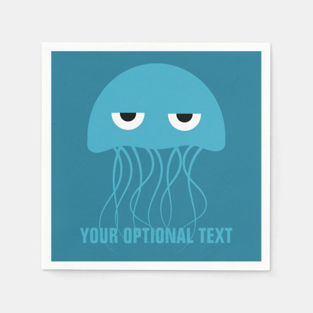 Funny Jellyfish Custom Paper Servietten (Vorderseite)