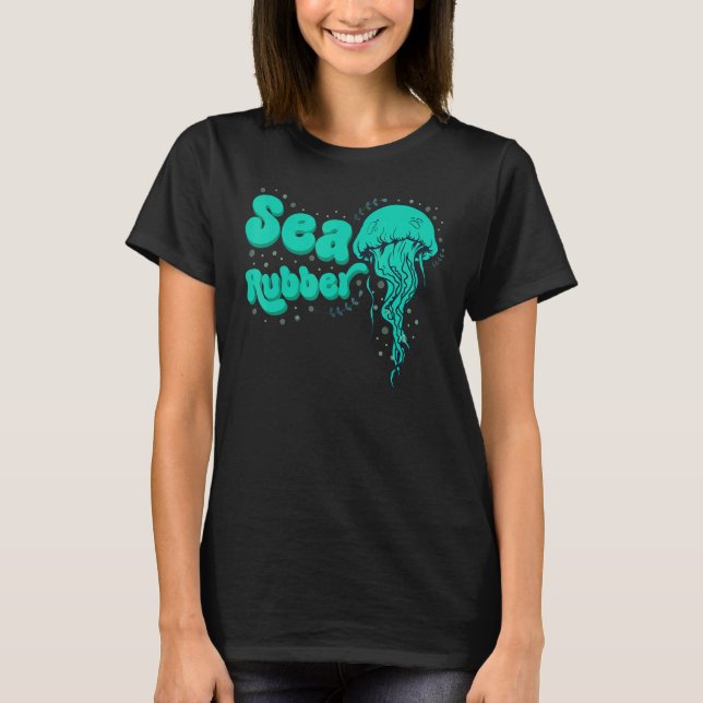 Funny Jellyfish Sea Rubber T-Shirt (Vorderseite)