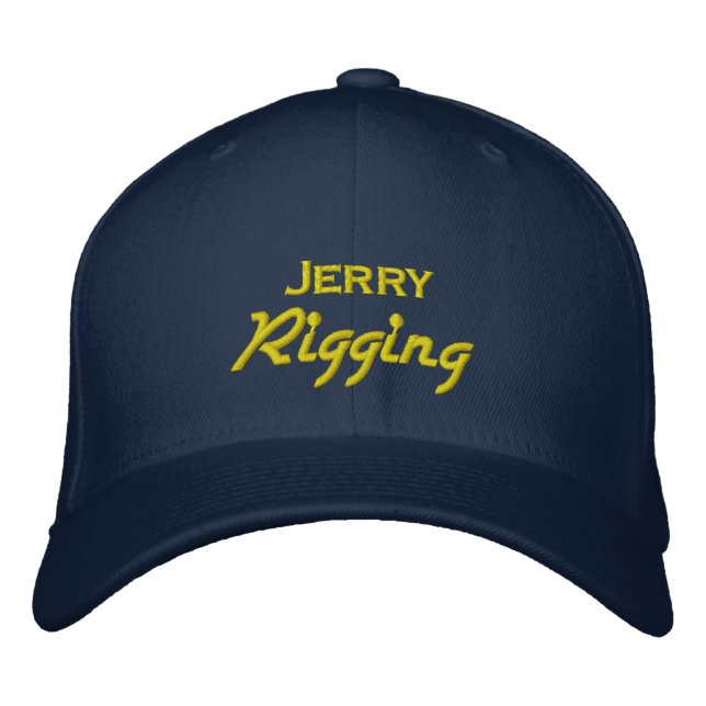 Funny Jerry Rigging Bestickte Baseballkappe (Vorderseite)