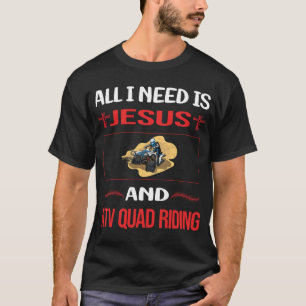 Funny Jesus ATV Quad Riding T-Shirt
