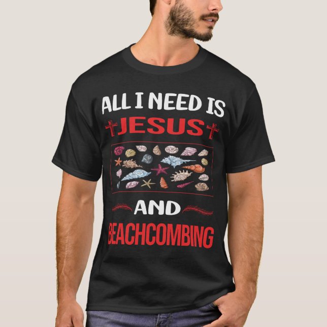 Funny Jesus Beachcomber Beachcomber T-Shirt (Vorderseite)